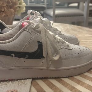 Nike White and Black Athletic Shoes